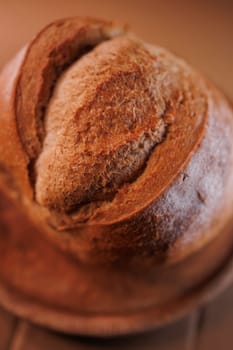 Organic withe bread served