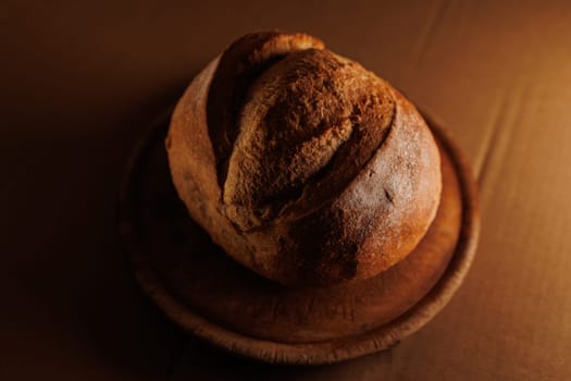 Organic withe round bread