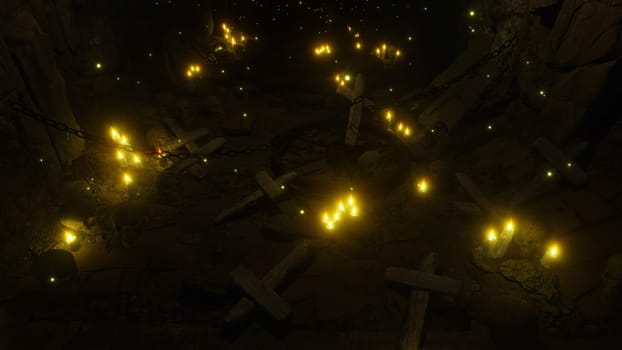3D illustration Background for advertising and wallpaper in scary  and horror scene. 3D rendering in decorative concept.