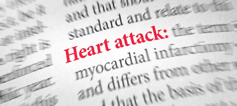 Definition of the word Heart attack in a dictionary