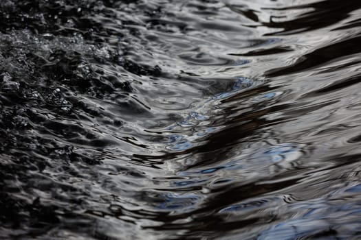 Flowing silver water texture of a river