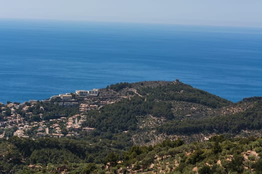 Spanien Mallorca, Panorama von Port de Andratx, Balearen..Spain Mallorca, panorama of Port de Andratx, Balearic Islands