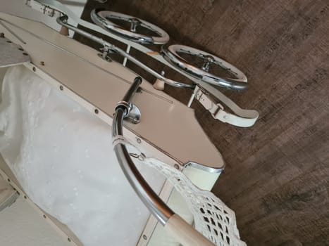 Vintage dusty and damaged Baby Carriage