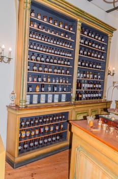 View of an old pharmacy drugstore