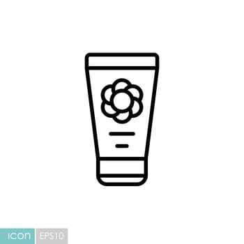 Baby cream moisturizer vector icon. Graph symbol for children and newborn babies web site and apps design, logo, app, UI