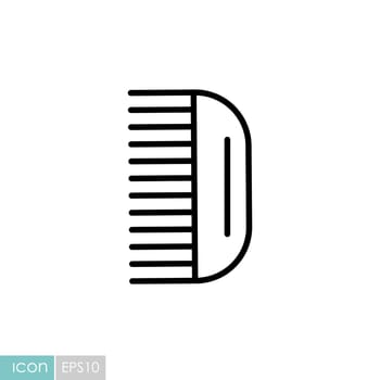 Hairbrush baby vector isolated icon. Graph symbol for children and newborn babies web site and apps design, logo, app, UI