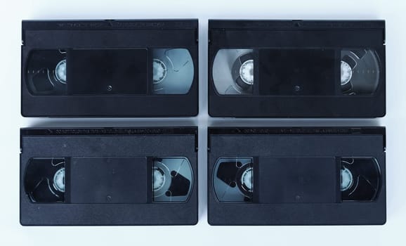 Four old VHS tapes from the 90s