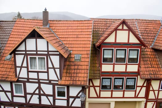 picturesque houses in Bad Sooden Allendorf in the Werra Valley in Germany, Hessen
