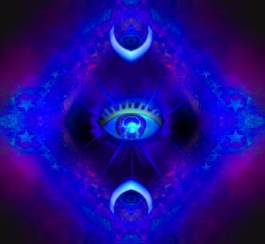 illustration of a third eye mystical sign