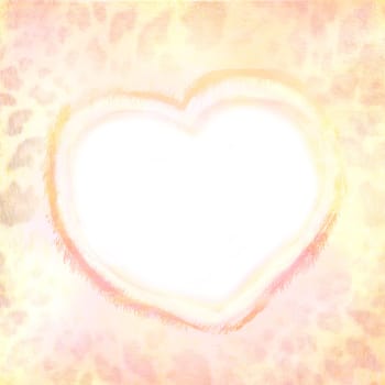 beautiful feminine leopard print with heart-shaped frame