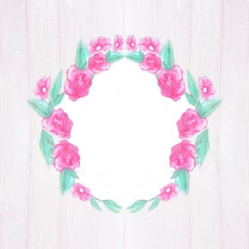 artistic floral frame in vintage style