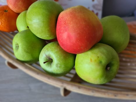 Red and Yellow Aplles in the Basket