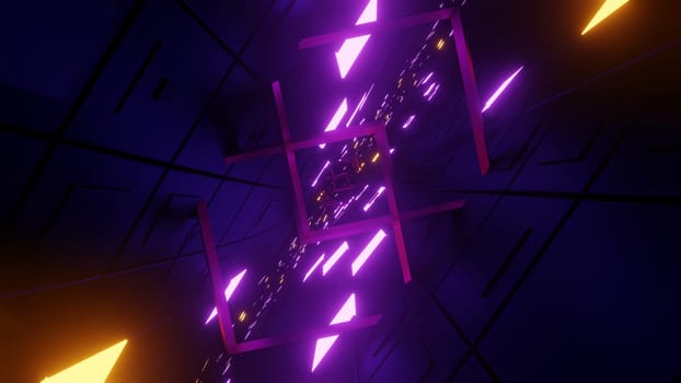 3D illustration Background for advertising and wallpaper in 90s retro and sci fi cyberpunk scene. 3D rendering in decorative concept.
