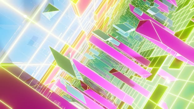 3D illustration Background for advertising and wallpaper in art retro and holographic scene. 3D rendering in decorative concept.