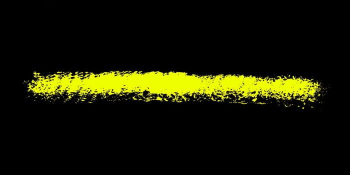 Yellow graffiti stripe on black background