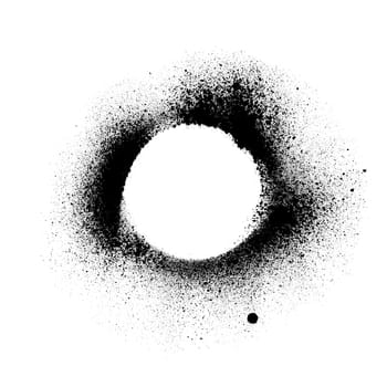 Sprayed circle with black color - Graffiti background template