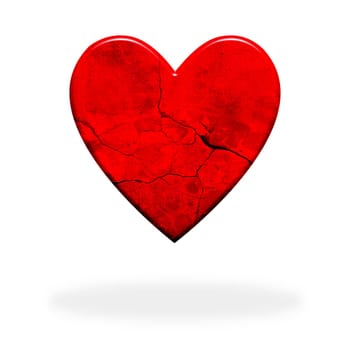 Broken red heart - Lovesick, lonely or marital crisis