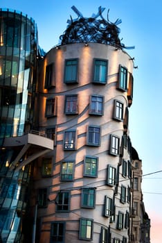 Dancinga House, modern building designed by Vlado Milunic and Frank Gehry, Prague