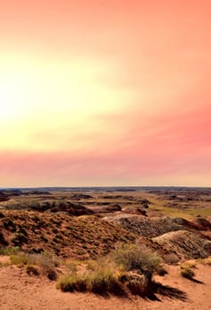 Vibrant colors of the Painted Desert in Arizona
