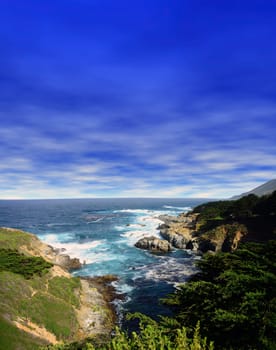 Cool and brilliant morning at Big Sur California