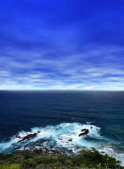 Cool and brilliant morning at Big Sur California