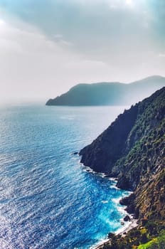 Coast of Italy in Liguria