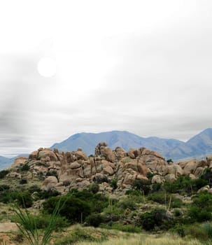 Texas Canyon in the Sonora desert in central Arizona USA