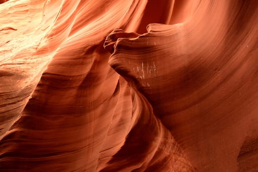 Sunlight coming into Rattlesnake Canyon on the Navajo Indian reservation in Northern Arizona