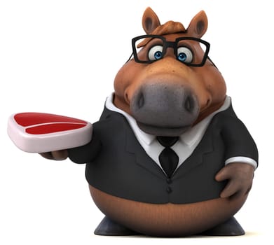 Fun horse - 3D Illustration