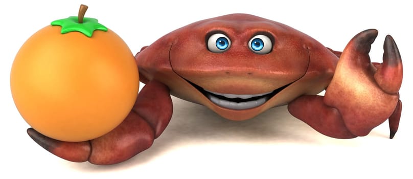 Fun crab - 3D Illustration