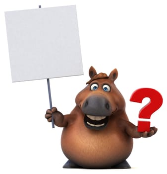 Fun horse - 3D Illustration