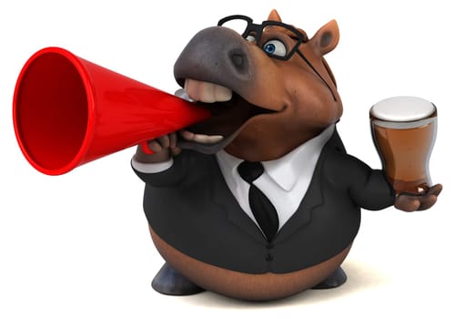 Fun horse - 3D Illustration