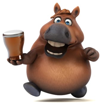 Fun horse - 3D Illustration