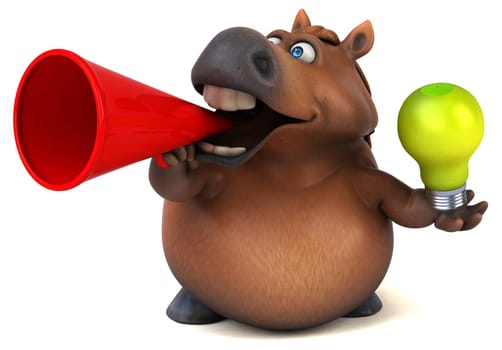 Fun horse - 3D Illustration