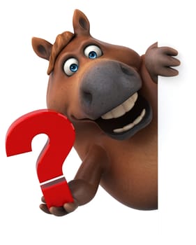 Fun horse - 3D Illustration