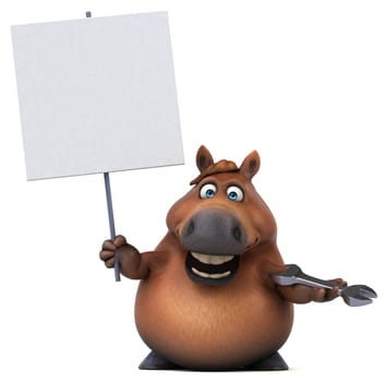 Fun horse - 3D Illustration