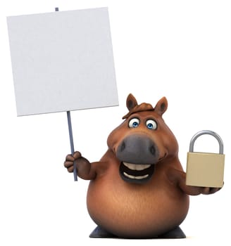 Fun horse - 3D Illustration