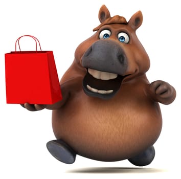 Fun horse - 3D Illustration