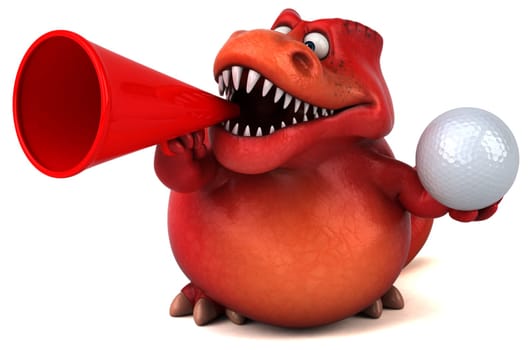 Fun dinosaur - 3D Illustration