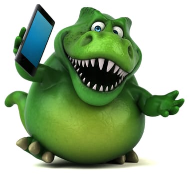 Fun dinosaur - 3D Illustration