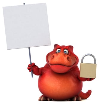 Fun dinosaur - 3D Illustration