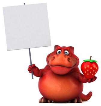 Fun dinosaur - 3D Illustration