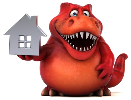 Fun dinosaur - 3D Illustration