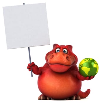 Fun dinosaur - 3D Illustration