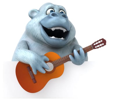Fun yeti - 3D Illustration