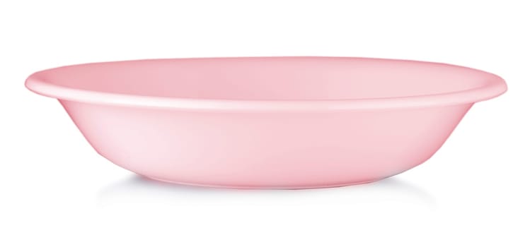 The red plate isolated on a white background with clipping path