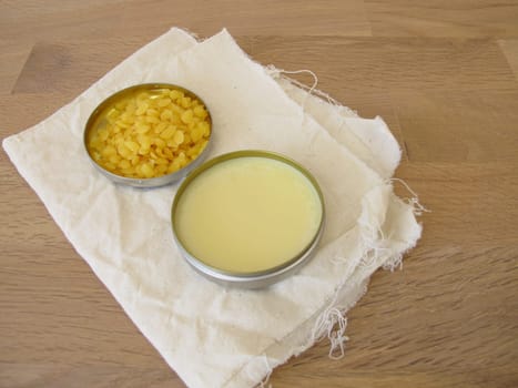 Natural homemade beeswax wood finish for wooden furniture and surfaces