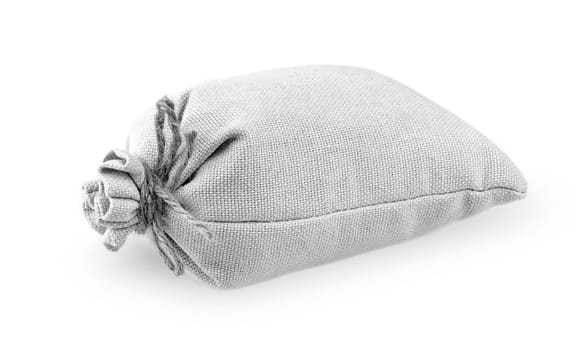 The Bag of burlap isolated on white background