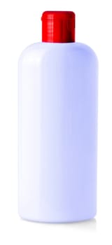The blank plastic bottle isolated onwhite background
