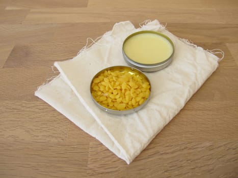Natural homemade beeswax wood finish for wooden furniture and surfaces